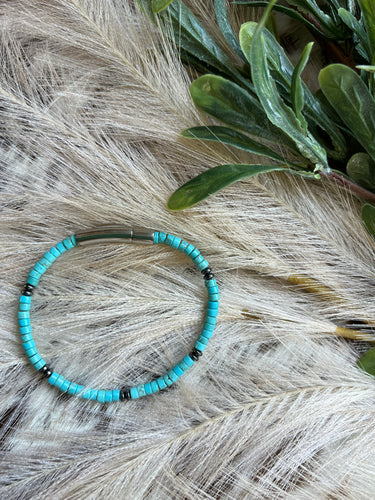 Turquoise & Hematite Bracelet