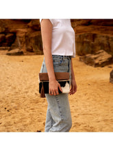 Load image into Gallery viewer, Handmade Cowhide Purse Handbag Clutch Bag Brown