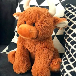 Highland Cow Plush Baby Toy Large Stuffed Cow 30cm
