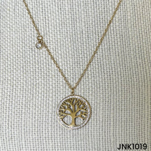 Load image into Gallery viewer, Tree of life &amp; crystals 2cm pendant chain - JNK1019