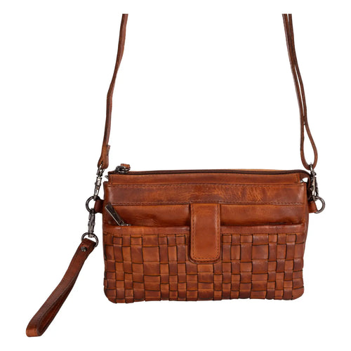 Faye Leather Phone Bag Cognac GW6853COG