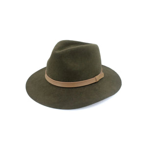 Thredbo Wool Felt Fedora - Dark Khaki