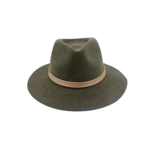 Thredbo Wool Felt Fedora - Dark Khaki