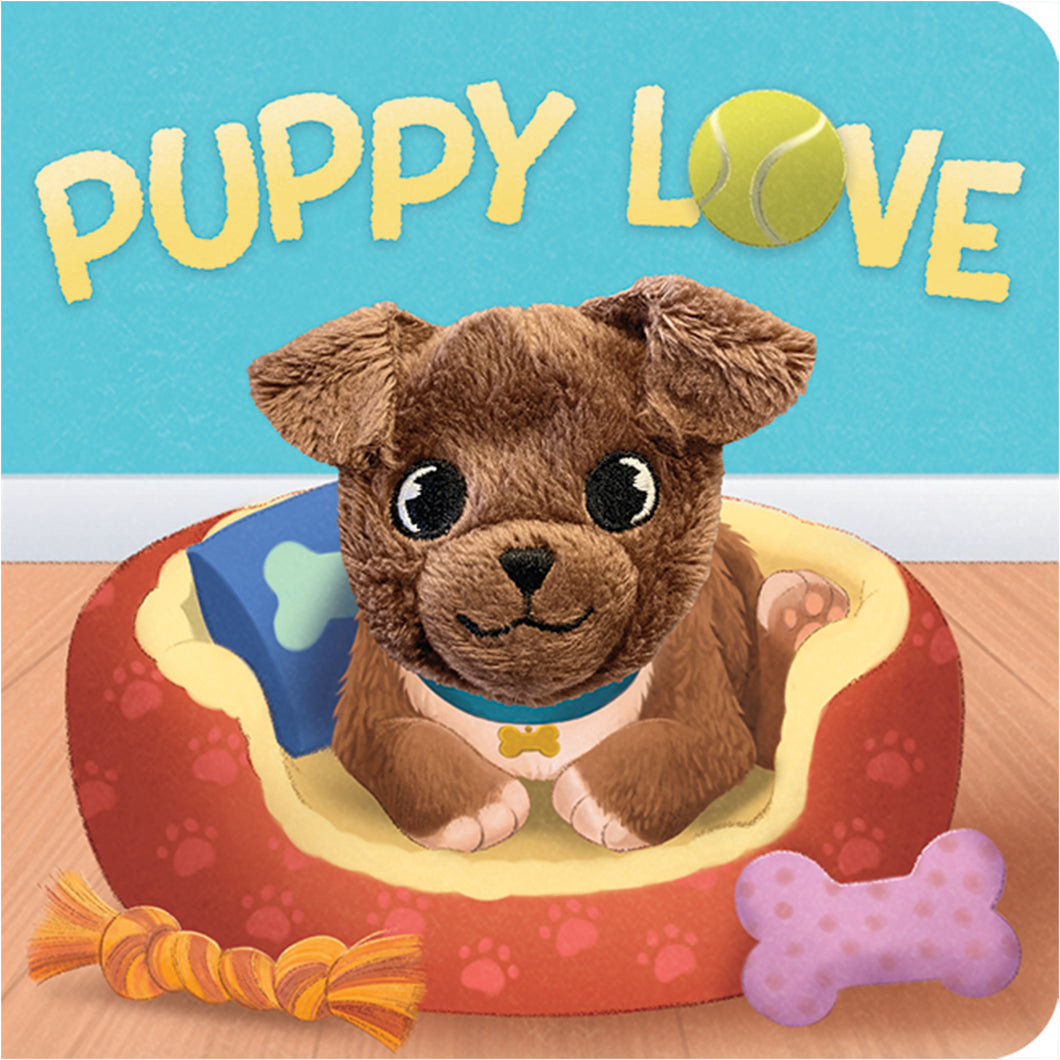 House of Marbles Puppy Love Chunky Finger Puppet Book