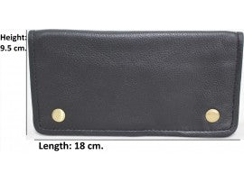 Tobacco Pouch with Leather Lining - Black