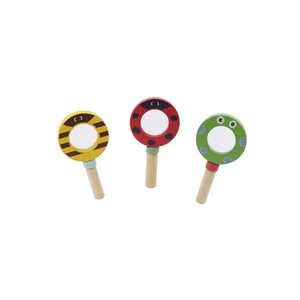 Wooden Magnifying Glass-Bee, Frog and Ladybug