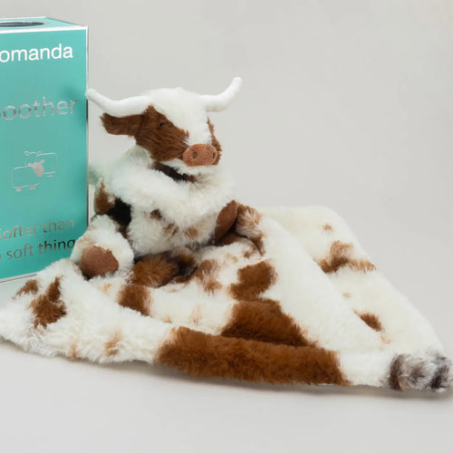 Texas Longhorn Highland Cow Soft Toy Soother Comforter 29cm