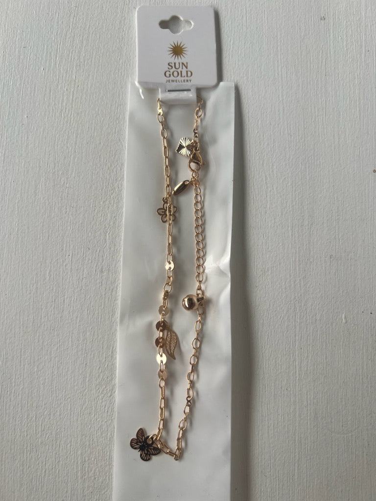 Anklet - Butterfly Flower - JAN1003