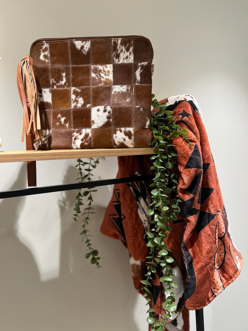 Zara Patchwork Clutch - 5 Tan
