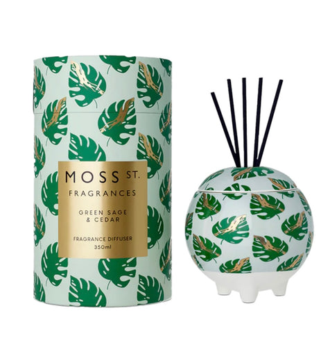 Green Sage & Cedar Ceramic Diffuser 350ml