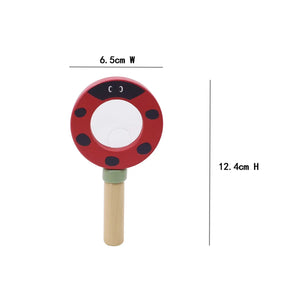 Wooden Magnifying Glass-Bee, Frog and Ladybug