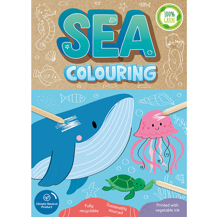 House of Marbles Eco Colouring Book - Sea