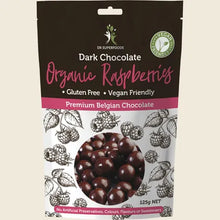Load image into Gallery viewer, DR SUPERFOODS
Raspberries Organic Dark Chocolate 125g