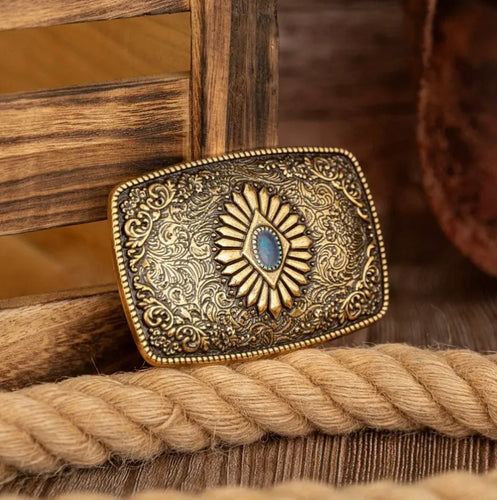 Vintage Western Belt Buckle - Bronze
