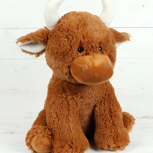 Highland Cow Plush Baby Toy Large Stuffed Cow 30cm