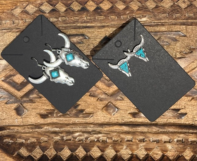 Turquoise Bullhead Earrings