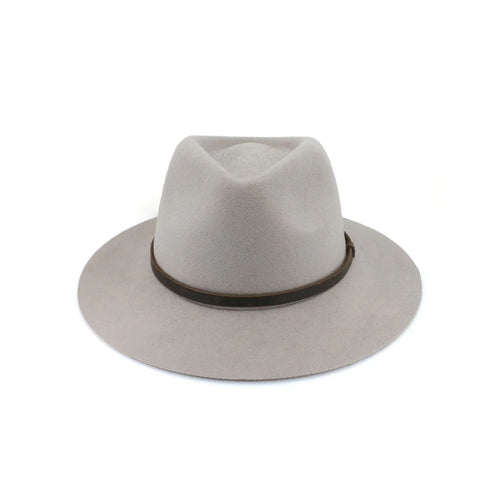 Perisher Wool Felt Fedora - Light Grey