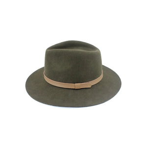 Thredbo Wool Felt Fedora - Dark Khaki
