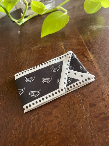 Neck/Hair Tie Paisley Print Print Black (10)