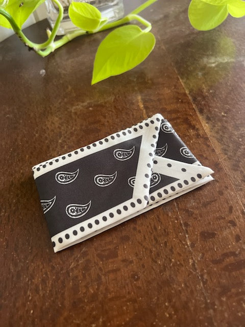 Neck/Hair Tie Paisley Print Print Black (10)