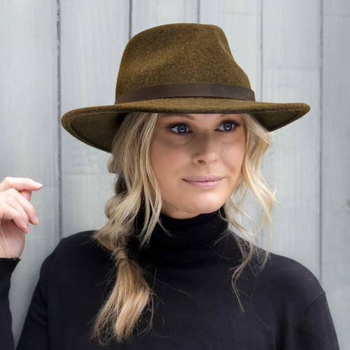 Billie Felt Fedora - Mix Khaki