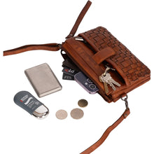 Load image into Gallery viewer, Faye Leather Phone Bag Cognac GW6853COG