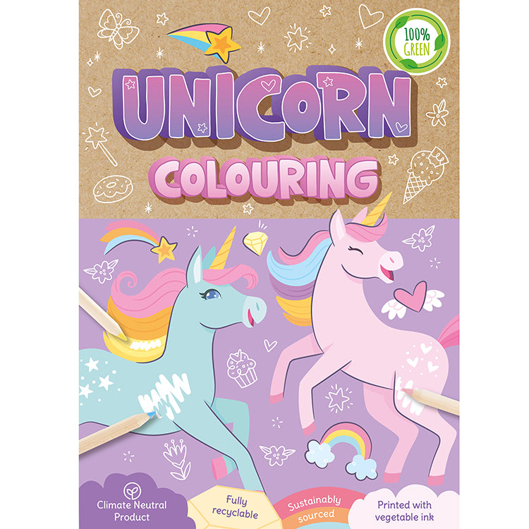 House of Marbles Eco Colouring Book - Unicorn