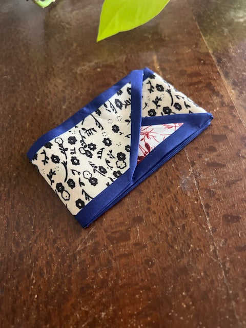 Neck/Hair Tie - Navy Floral (14)