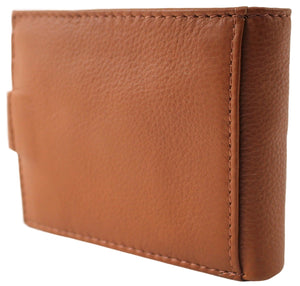 Rfid Genuine Leather Wallet - Tan