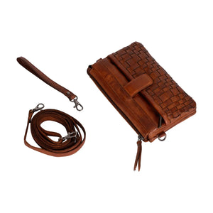 Faye Leather Phone Bag Cognac GW6853COG
