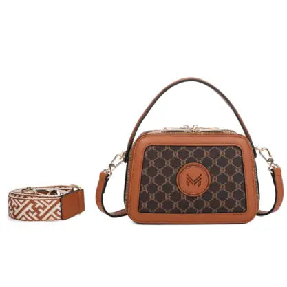 Jeani Brown/Coffee Vera May Vegan Leather Handbag