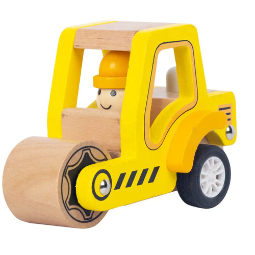 Wooden Pullback Road Roller