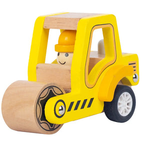 Wooden Pullback Road Roller