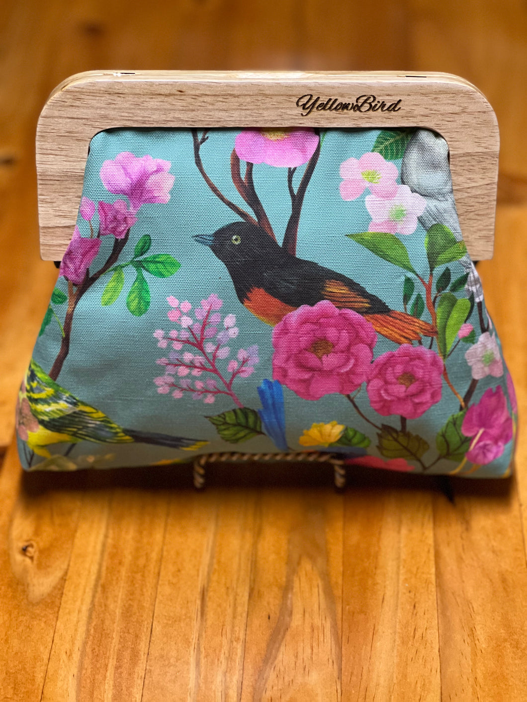 Amelie Cross Body Handbag Birds and Bloom Fabric