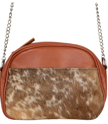 Country Allure Stella Cowhide Leather Handbag - Tan 066
