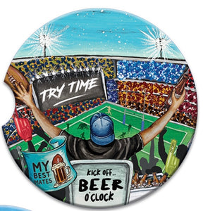 Car Coaster - NRL Footy & Beer