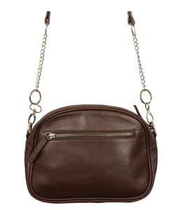 Country Allure Stella Cowhide Leather Handbag-Dark Brown 033