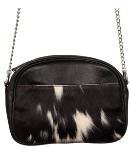 Country Allure Stella Cowhide Leather Handbag -Black 092