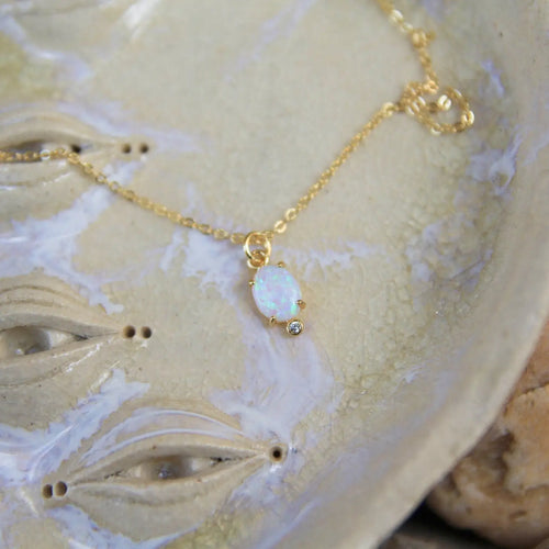Bo and Ho - Gold Opal Necklace