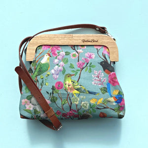 Amelie Cross Body Handbag Birds and Bloom Fabric