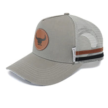 Load image into Gallery viewer, C.A Signature Trucker Cap - Leather - Grey