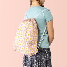 Load image into Gallery viewer, Out &amp; About Daisy Drawstring Bag