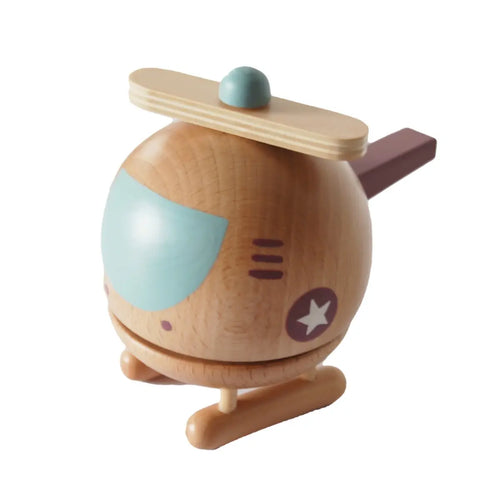 Wooden Helicopter Music Box