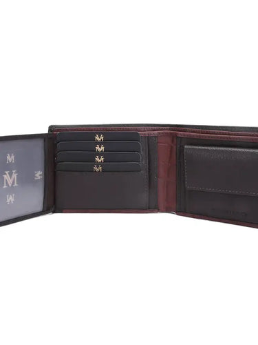 MS3 Genuine Cowhide Leather Mens Sport Wallet