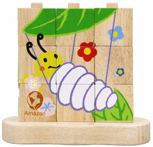 Load image into Gallery viewer, Amazon 9pc- Caterpillar to Butterfly Stacking Puzzle