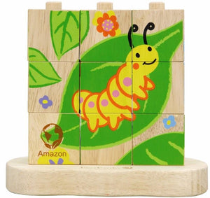 Amazon 9pc- Caterpillar to Butterfly Stacking Puzzle