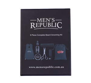 Men's Republic Men's Republic 6pc Beard Grooming Kit with Bag and Apron