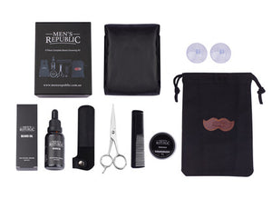 Men's Republic Men's Republic 6pc Beard Grooming Kit with Bag and Apron