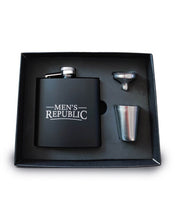Load image into Gallery viewer, Men&#39;s Republic Men&#39;s Republic Hip Flask, Funnel and 2 Cups - Silver/Blk