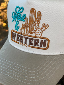 Rare Breed N Co - Nebo Cactus - Creams/Brown Trucker Cap-Wild & Western